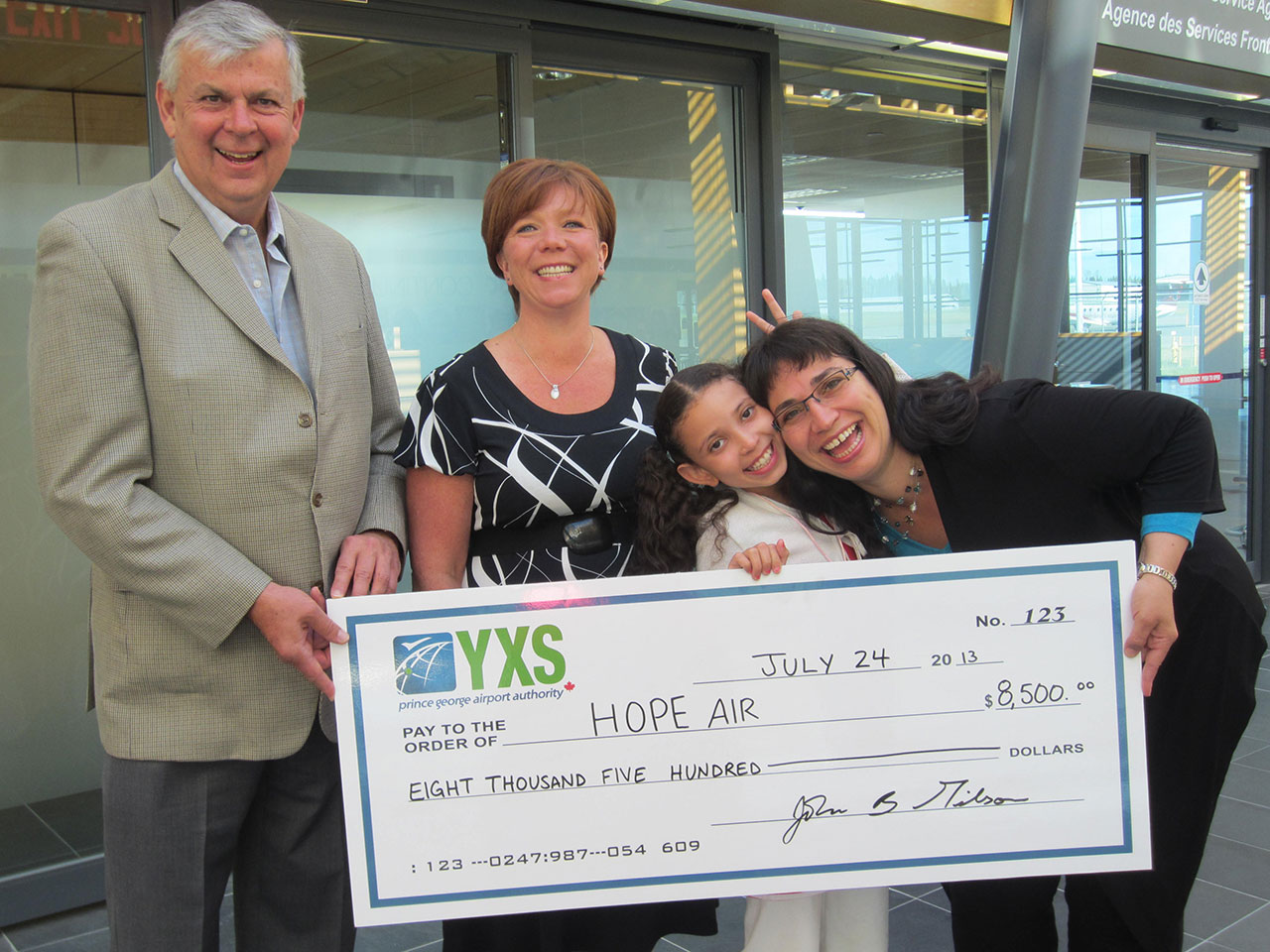 hope-air Prince George Airport Authority donation to Hope Air picture