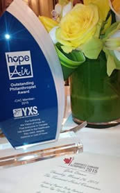Prince George Airport Authority reçoit le prix du philanthrope de Hope Air