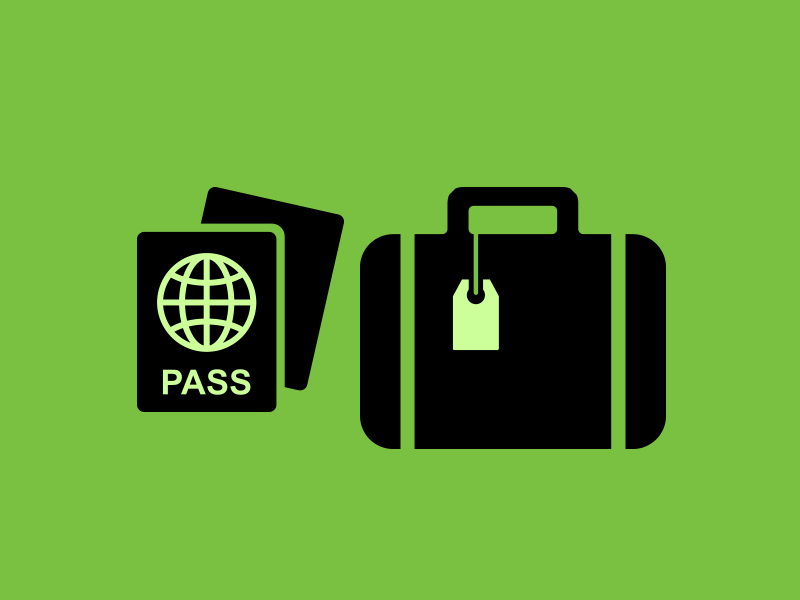 Passport and suitcase