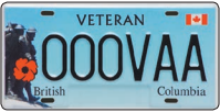 BC Veteran license plate