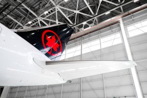 Boeing 787 tail with air canada logo